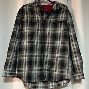 Orvis button up men plaid shirt Medium long sleeve outdoor hiking office fall